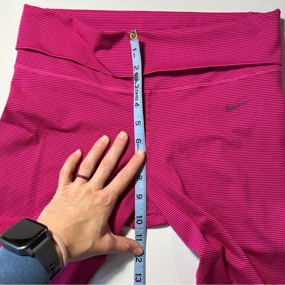 Nike Fold Over Top High Waistband Punk Yoga Workout Capris - Picture 7 of 8
